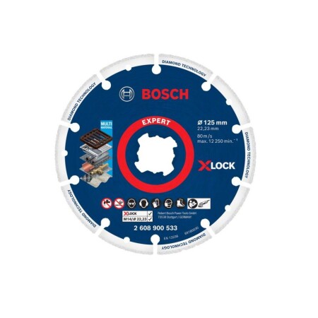 Diamond disc for metal BOSCH X-LOCK 125x22.23mm - Bosch Accessories