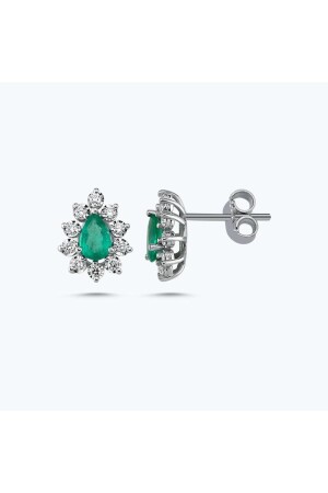 Diamond Emerald Drop Earrings - Altınbaş