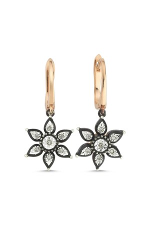 Diamond Flower Earrings - Assos Pırlanta