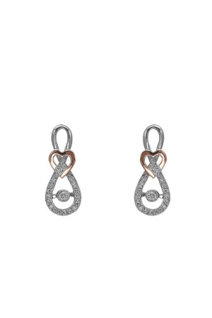 Diamond Heart Earrings - Ariş