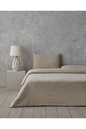 Diamond Single Duvet Cover Set Beige - English Home