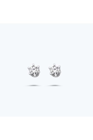 Diamond Solitaire Earring FS703-14K - Altınbaş