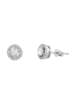 Diamond Solitaire Earring with Diamonds - Iryum