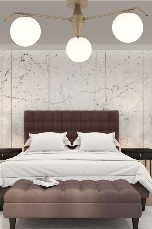 Diaspor 3-Piece Round Antique White Glass Modern Plafonier Young Room Bedroom Retro Living Room Chandelier 3948-03P-FR - Apliqa
