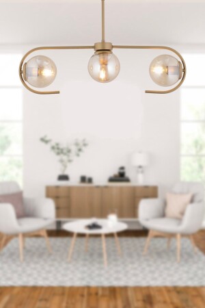 Diaspor 3-Piece Vintage Modern Pendant Lamp Young Room Bedroom Retro Living Room Chandelier 3948-03-FR - Apliqa