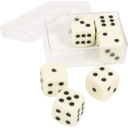 Dice in a box Buffalo, 16 mm, 6 pcs. - Buffalo