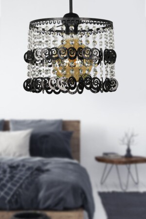 Didem Single Chandelier with Black Stone BEG0760 - Begüsa