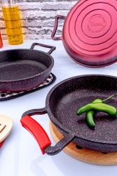 Diez - 3-Piece Pan Set Red (18-20-22cm) T4319 - Taşev