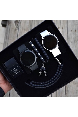 Digital Couple Wristwatch, Rosary Lighter and Bracelet Set patterned13 - wesscollection