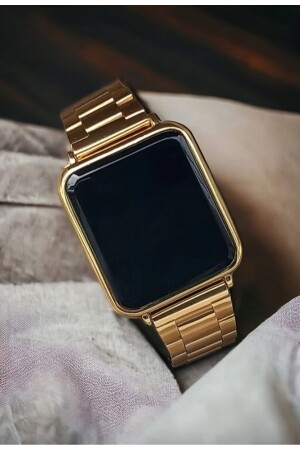 Digital Led Watch Touch Screen Clock with Metal Strap DRK-040 - DARK BLANC