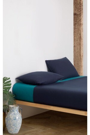 Digital Passage Navy blue-dark Nefti Single Duvet Cover Set 20110012 - Colorpool