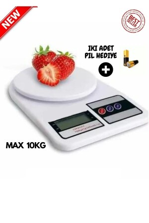 Digital Precision 10 Kg Kitchen Scale Weighing Scale with LCD Display LİLYA1006 - Lilya Home