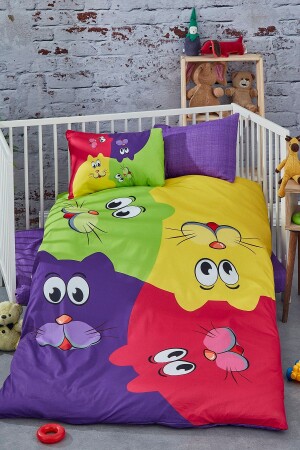 Digital Printed 3d Cotton Baby Duvet Cover Set 1065 - BONJARDİNHOME