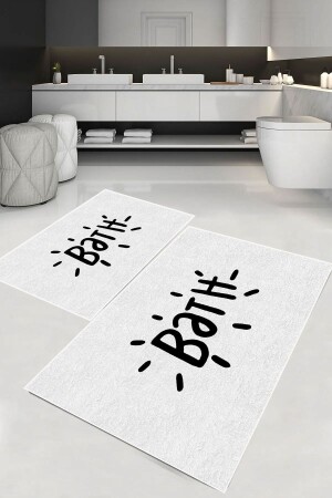 Digital Printed Non-Slip Bath Washable 2-Piece Bathroom Rug Mat Toilet Seat Set DC-8024 DC-371 - Decomia Home