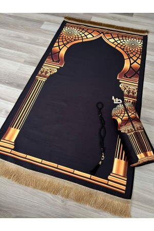 Digital Printing Prayer Rug Set with Gift Dowry Bag and Luxury Taffeta Prayer Rug - Ayhanhome