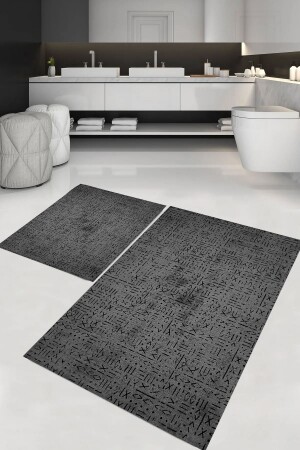 مجموعة حمام 2 قطع غسيل من آلة طباعة رقمية من MNZ (60x100/40x60) - WLLY1810 TYCN70UZDN1686661417201 - WOOLLY HOME COLLECTİON