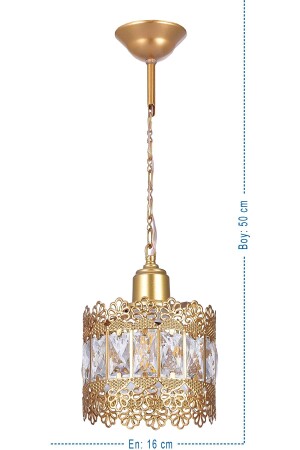 Dila Lux Stone Single Pendant Chandelier (gold) ÖZP. 0575 - özpolataydınlatma