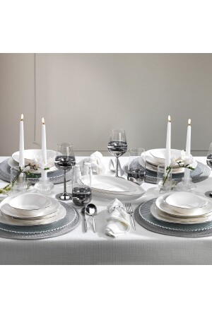 Dina Tafelservice – 56-teilig – Platin 1S1226-01001-PLT01 - Schafer