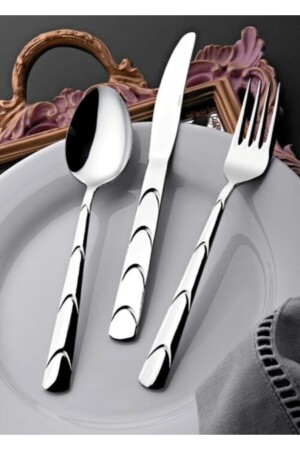 Dinner Spoon and Fork (12 Table Spoons and 12 Dinner Forks) JGFD89435 - Yetkin