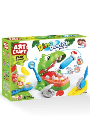 Dinosaur Dentist Play Dough Set Dino Dentist - Art Craft