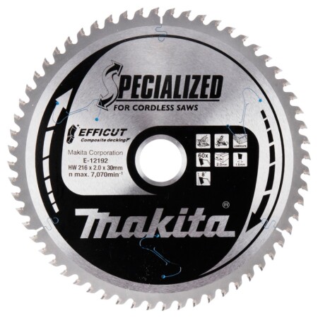 Disc for composite coating MAKITA HM 216x30x2.0mm Z-50 - Makita Accessories