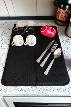 Dish Drying Mat - Dish Drying Mat - Non-Slip Base Absorbent Dish Rack - Foldable Dish Mat - Fulia Elegance
