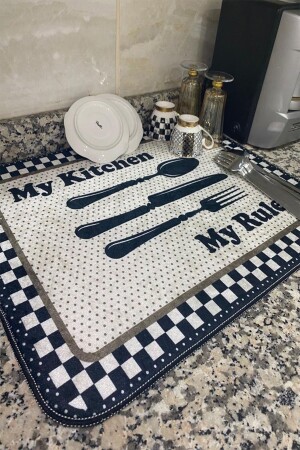 Dish Drying Mat Drying Cloth Drying Mat Countertop Dish Rack 40x50 Cm Washable - Dekomod