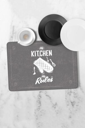 Dish Drying Mat Drying Cloth Drying Mat Countertop Dish Rack 40x50 cm Washable - Dekomod
