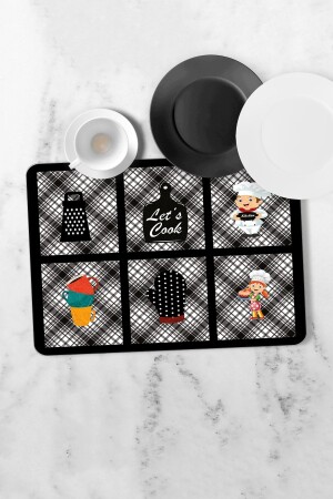 Dish Drying Mat Drying Cloth Drying Mat Countertop Dish Rack 40x50 Cm Washable Mat07 - Dekomod