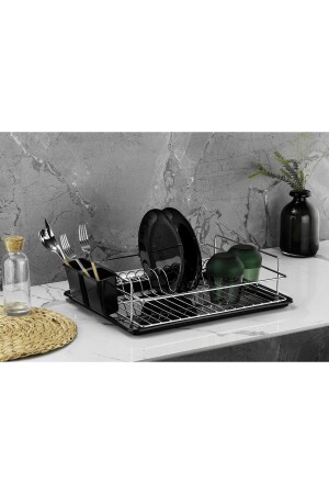Dish Rack Dish Basket Single Layer Plate Rack Chrome - Sas Haus