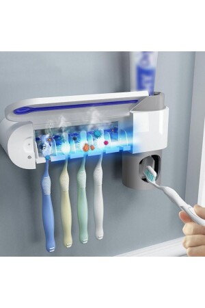 Disinfection Toothbrush Holder Automatic Toothpaste Squeezing White Fv-568 HRD-010965 - Blic