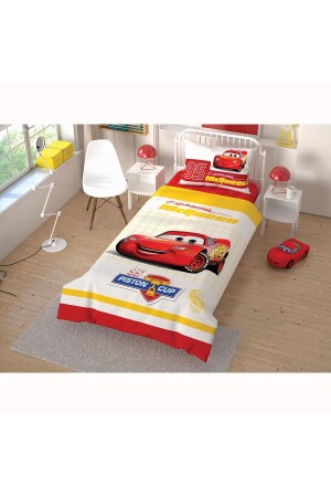 Disney Cars Çek Canlandır Pamuk Lisanslı Nevresim Takımı - Taç
