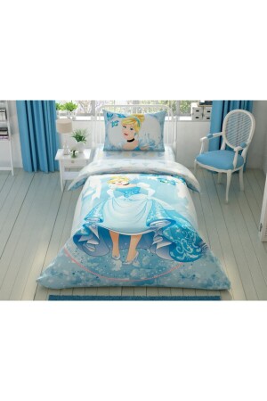 Disney Cindrella Forever Licensed Duvet Cover Set Single Elastic 160 Cm X 220 Cm 60052 - Taç