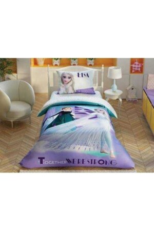 Disney Frozen 2 Crystal Single Duvet Cover Set Licensed P12714S2243 - Taç