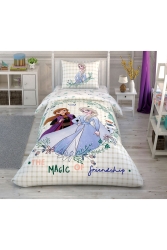 Disney Frozen 2 Friendship Pamuk Lisanslı Nevresim Takımı 3607-205 - Taç