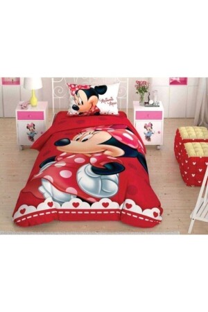 Disney Minnie Lovely Glitter Duvet Cover Set Licensed P5277S5746 - Taç