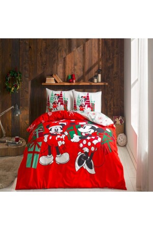 Disney Minnie&mickey Christmas Cotton Double Duvet Cover Set 90417 - Taç