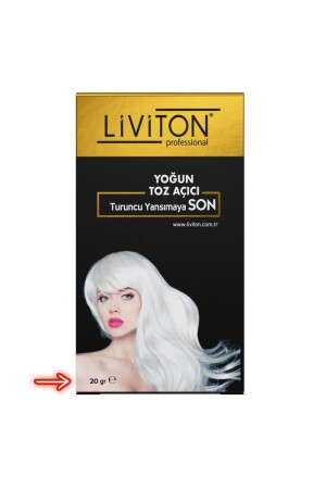 Disposable Intensive Powder Lightener Set 20 Gr Powder Lightener + 50 Ml Oxidant - Liviton Professional