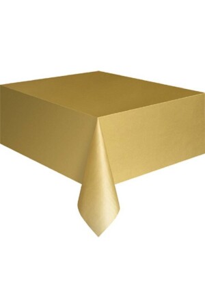 Disposable Party And Celebration Tablecloth Solid Color Gold 120x180cm - Kelebek Parti Ve Kına