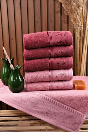 Ditsy 6-teiliges Baumwollhandtuch mit hoher Wasseraufnahmefähigkeit 50*80 Hand- und Gesichtstuch Pdr-dıtsy - Özdilek