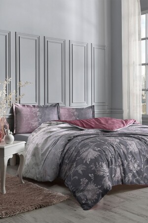 Ditsy Double Elastic Fitted Bed Sheet Duvet Cover Set - Özdilek