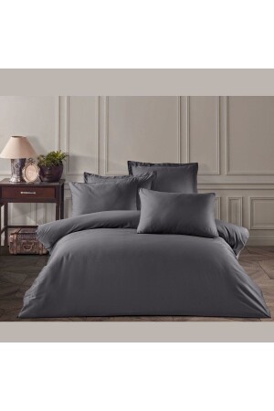 Dk Tekstil Palermo Antrasit Pamuk Saten 120 Tel Nevresim Takımı Queen Size (200*220) TYC00336505560 - DK STORE