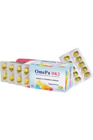 Dk2 Omega 3 & Vitamin D & Menaq7 50 Soft Capsules 8680133000447 - Omepa