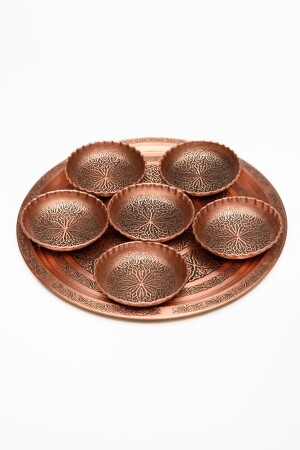 Dmt Gaziantep Copper Snack Bowl Set Nuts Set of 6 (10CM X 3CM)(32 TRAY) DMT-19166 - DMT COPPER HOME