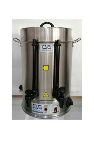 Dn 91107. 8 Lt Stainless Steel Samovar Tea Vending Machine with 80 Cups Electric Thermostat - Cvs