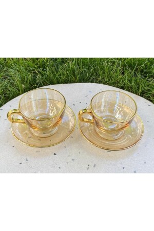 Dnz Art Basic 12 Prc Tea Set Basic Set Honey Color - Paşabahçe