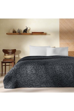 Dobby Cotton Double Blanket Black - Taç