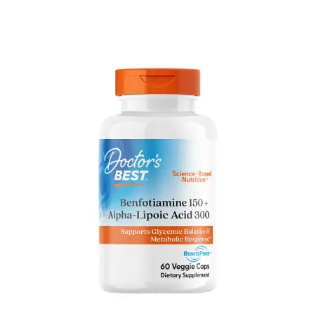Doctor's Best Benfotiamine 150 + Alpha-Lipoic Acid 300 (60 Veggie Capsules) - Doctor's Best
