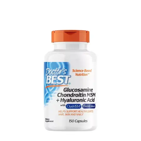 Doctor's Best Glucosamine Chondroitin MSM + Hyaluronic Acid (150 Capsules) - Doctor's Best