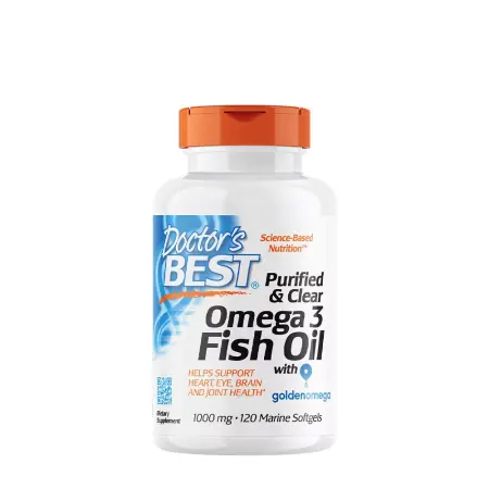 Doctor's Best Purified & Clear Omega 3 Fish Oil 1000 mg (120 Marine Softgels) - Doctor's Best